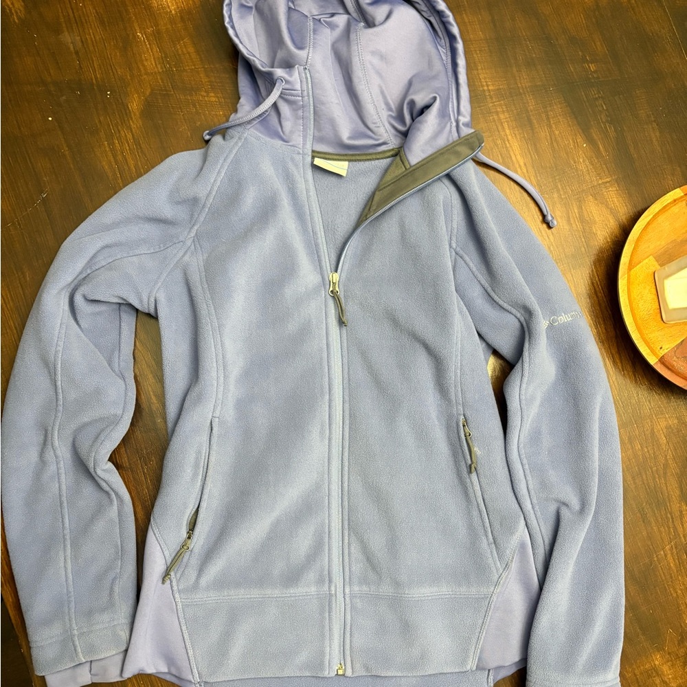 Columbia Women's Blue Fleece hooded Jacket